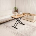 Masuta de cafea, Hanah Home, Mini Juppo Ext, MDF, Pin / Negru