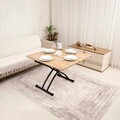 Masuta de cafea, Hanah Home, Mini Juppo Ext, MDF, Pin / Negru