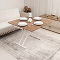 Masuta de cafea, Hanah Home, Mini Juppo Ext, MDF, Nuc/Alb