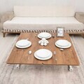 Masuta de cafea, Hanah Home, Mini Juppo Ext, MDF, Nuc/Alb