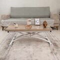 Masuta de cafea, Hanah Home, Mini Juppo Ext, MDF, Antic / Alb
