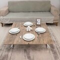 Masuta de cafea, Hanah Home, Mini Juppo Ext, MDF, Antic / Alb