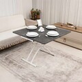 Masuta de cafea, Hanah Home, Mini Juppo Ext, MDF, Alb/Negru