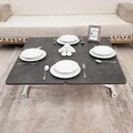 Masuta de cafea, Hanah Home, Mini Juppo Ext, MDF, Alb/Negru