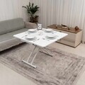 Masuta de cafea, Hanah Home, Mini Juppo Ext, MDF, Alb
