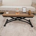 Masuta de cafea, Hanah Home, Mini Juppo Ext, MDF, Nuc închis / Negru
