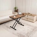 Masuta de cafea, Hanah Home, Mini Juppo Ext, MDF, Nuc închis / Negru