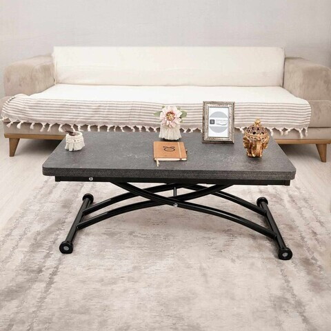 Masuta de cafea, Hanah Home, Mini Juppo Ext, MDF, Negru