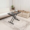 Masuta de cafea, Hanah Home, Mini Juppo Ext, MDF, Negru