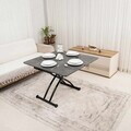 Masuta de cafea, Hanah Home, Mini Juppo Ext, MDF, Negru
