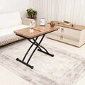 Masuta de cafea, Hanah Home, Mini Juppo Ext, MDF, Nuc / Negru