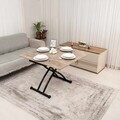 Masuta de cafea, Hanah Home, Mini Juppo Ext, MDF, Antic / Negru