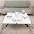 Masuta de cafea, Hanah Home, Mini Juppo Ext, MDF, Alb/Negru