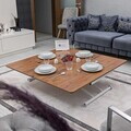 Masuta de cafea, Hanah Home, Juppo Ext, MDF, Nuc/Alb