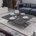 Masuta de cafea, Hanah Home, Juppo Int, MDF, Antracit / Crom