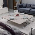 Masuta de cafea, Hanah Home, Juppo Ext, MDF, Lisabona / Chrome