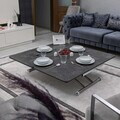 Masuta de cafea, Hanah Home, Juppo Ext, MDF, Antracit / Crom