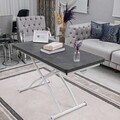 Masuta de cafea, Hanah Home, Juppo Ext, MDF, Alb/Negru