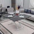 Masuta de cafea, Hanah Home, Juppo Ext, MDF, Alb/Negru