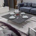 Masuta de cafea, Hanah Home, Juppo Ext, MDF, Alb/Negru