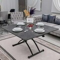 Masuta de cafea, Hanah Home, Juppo Ext, MDF, Negru