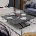 Masuta de cafea, Hanah Home, Juppo Ext, MDF, Negru