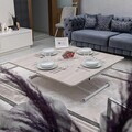 Masuta de cafea, Hanah Home, Juppo Int, MDF, Lisabona / Alb