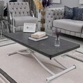 Masuta de cafea, Hanah Home, Juppo Int, MDF, Alb/Negru