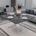 Masuta de cafea, Hanah Home, Juppo Int, MDF, Alb/Negru
