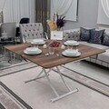 Masuta de cafea, Hanah Home, Juppo Int, MDF, Nuc închis / Alb