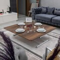 Masuta de cafea, Hanah Home, Juppo Int, MDF, Nuc închis / Alb
