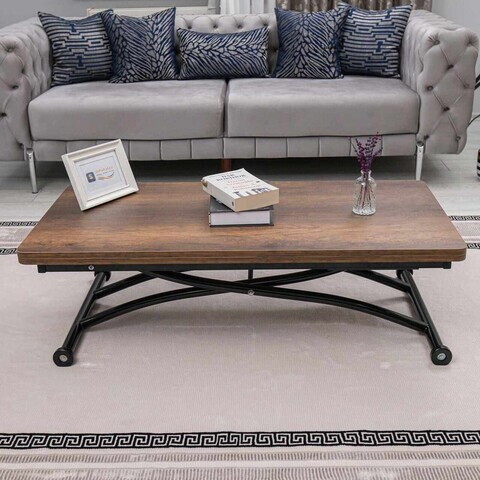 Masuta de cafea, Hanah Home, Juppo Ext, MDF, Nuc / Negru