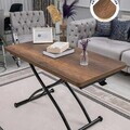 Masuta de cafea, Hanah Home, Juppo Ext, MDF, Nuc / Negru