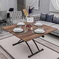 Masuta de cafea, Hanah Home, Juppo Ext, MDF, Nuc / Negru