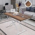 Masuta de cafea, Hanah Home, Juppo Ext, MDF, Nuc/Alb