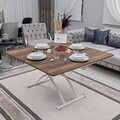 Masuta de cafea, Hanah Home, Juppo Ext, MDF, Nuc/Alb