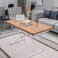 Masuta de cafea, Hanah Home, Juppo Ext, MDF, Pin / Alb