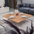 Masuta de cafea, Hanah Home, Juppo Ext, MDF, Pin / Alb