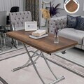 Masuta de cafea, Hanah Home, Juppo Int, MDF, Nuc închis / Crom