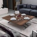 Masuta de cafea, Hanah Home, Juppo Int, MDF, Nuc închis / Crom