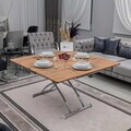 Masuta de cafea, Hanah Home, Juppo Ext, MDF, Pin / Crom