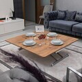 Masuta de cafea, Hanah Home, Juppo Ext, MDF, Pin / Crom