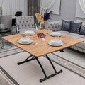 Masuta de cafea, Hanah Home, Juppo Ext, MDF, Pin / Negru