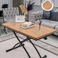 Masuta de cafea, Hanah Home, Juppo Ext, MDF, Pin / Negru
