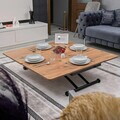 Masuta de cafea, Hanah Home, Juppo Ext, MDF, Pin / Negru