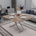 Masuta de cafea, Hanah Home, Juppo Int, MDF, Antic / Crom
