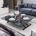 Masuta de cafea, Hanah Home, Juppo Ext, MDF, Negru