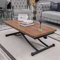Masuta de cafea, Hanah Home, Juppo Int, MDF, Nuc / Negru
