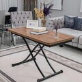 Masuta de cafea, Hanah Home, Juppo Int, MDF, Nuc / Negru