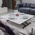 Masuta de cafea, Hanah Home, Juppo Ext, MDF, Alb/Negru